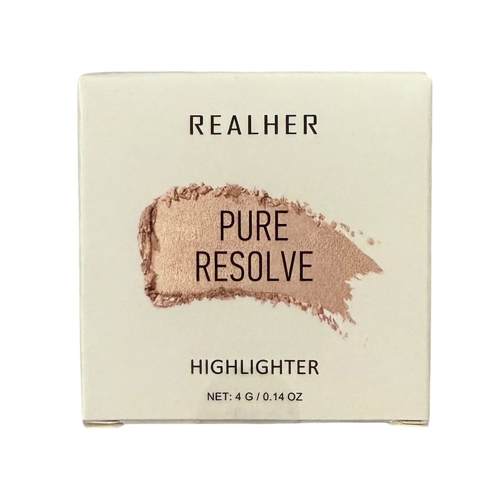 REALHER Pure Resolve Highlighter Powder 0.14 oz Cruelty Free New in Box